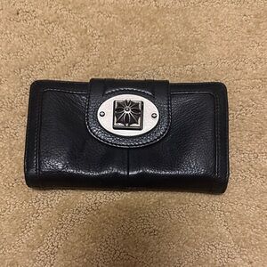 B. Makowsky Black Leather Wallet